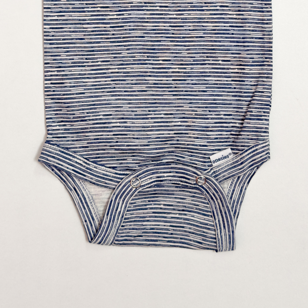 NAVY BLUE STRIPED ONESIE