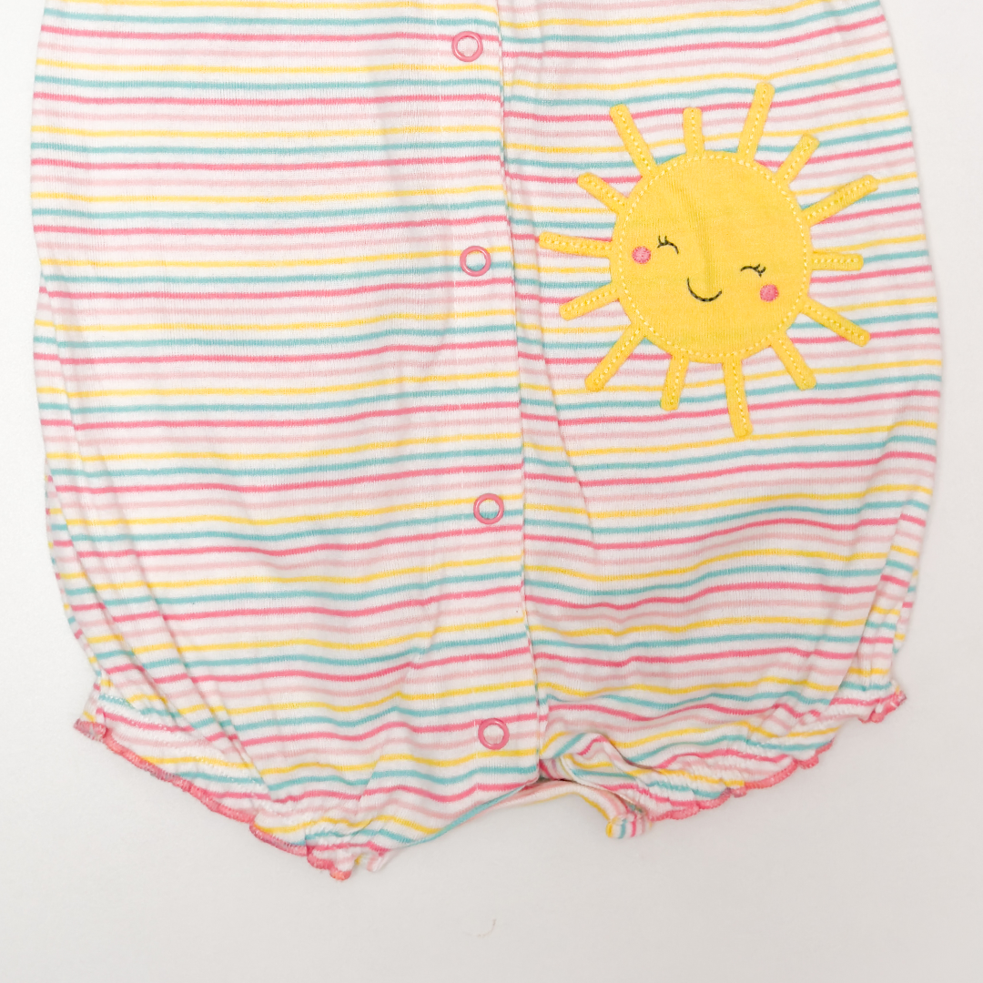 PINK YELLOW STRIPED JUMPSUIT