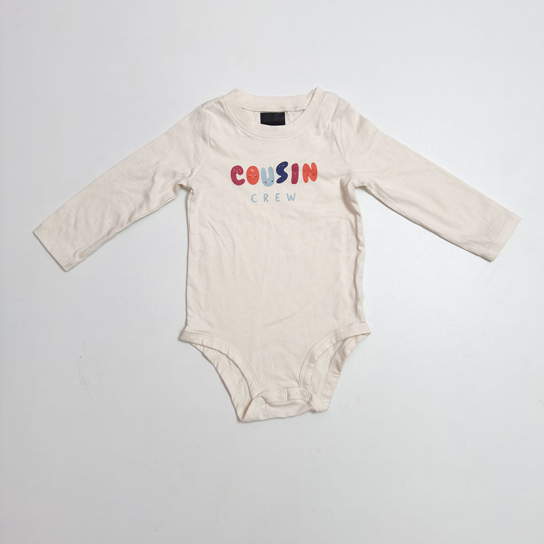OFF WHITE PRINTED ONESIE