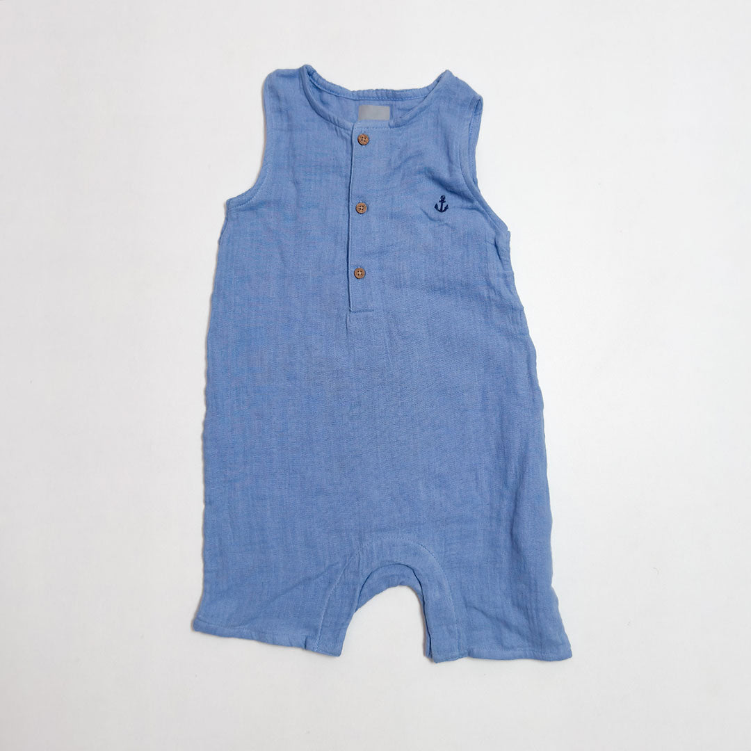 MUSLIN BLUE BOYS JUMPSUIT