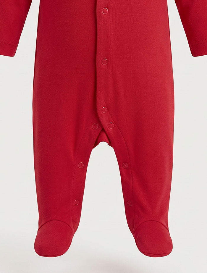 Red button sleep suit