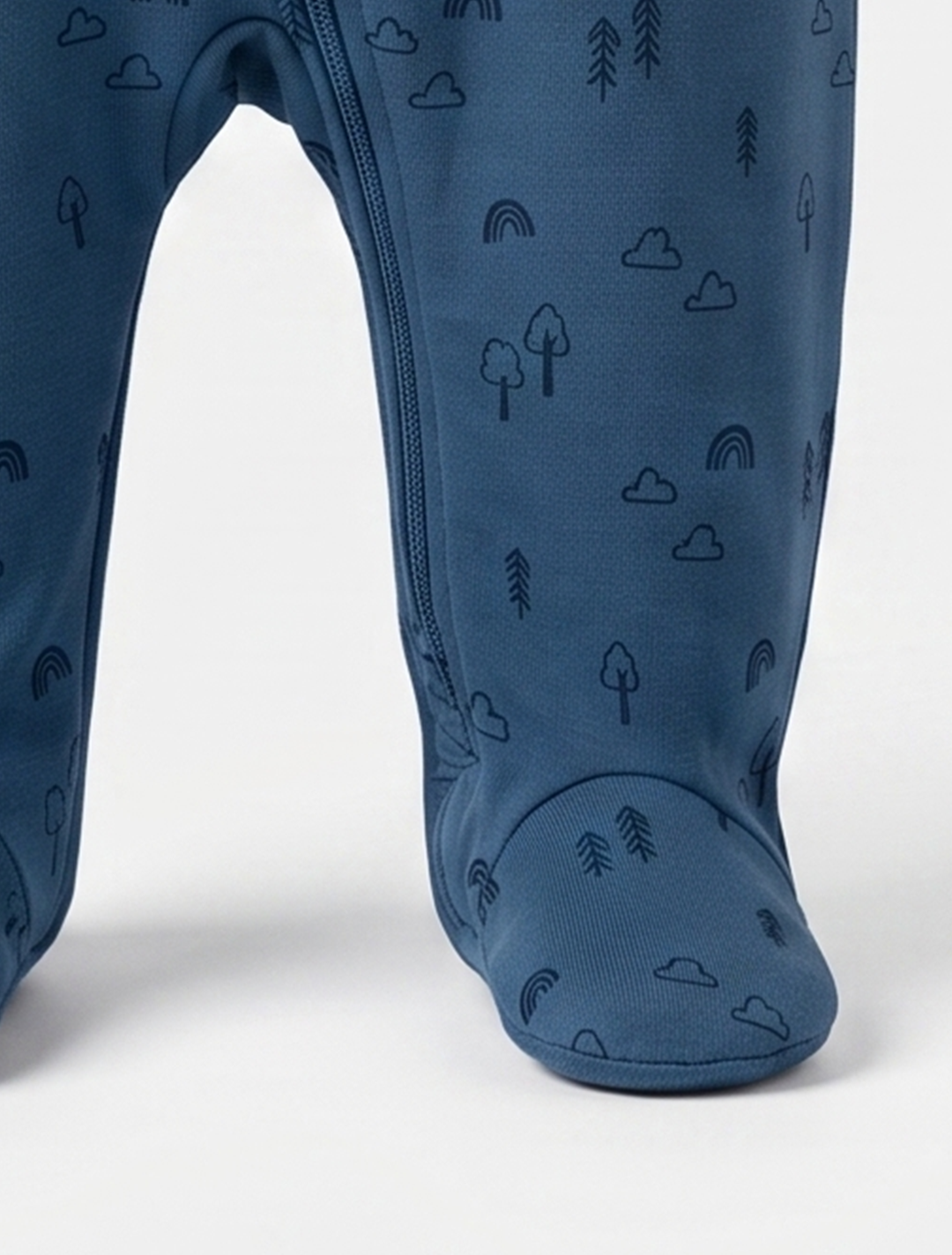 Blue patterned sleepsuit