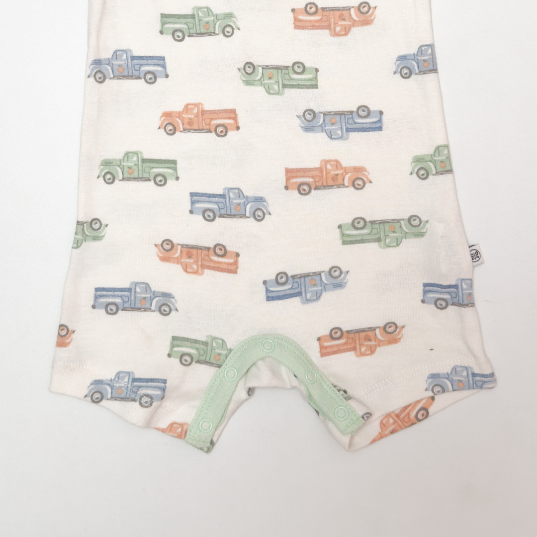 CAR PRINTED SLEEVELESS JUMPSUIT