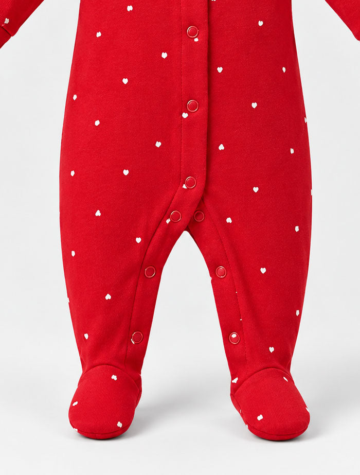 Sweetheart Teddy Collared Sleepsuit