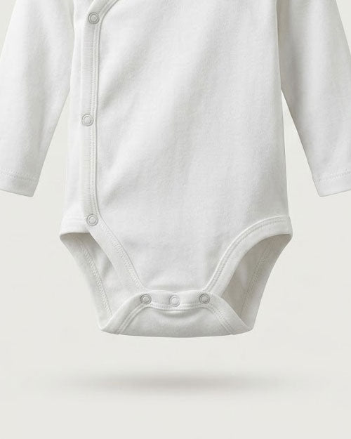 White wrap over plain onesie