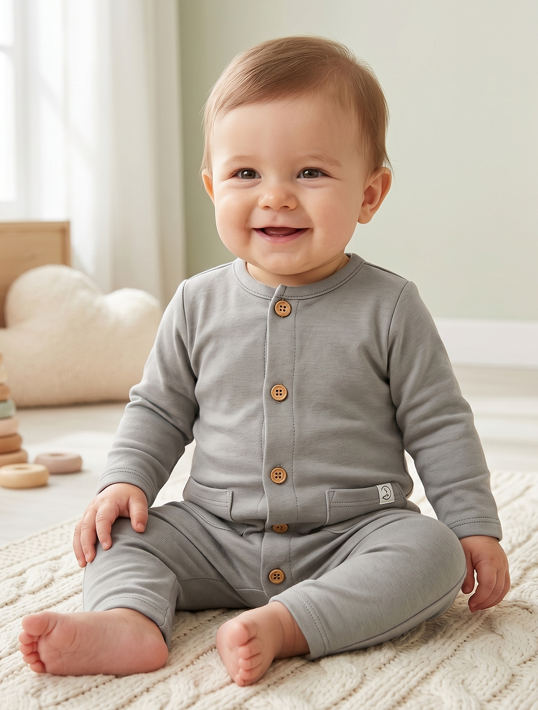 SAGE GREY WARM ROMPER