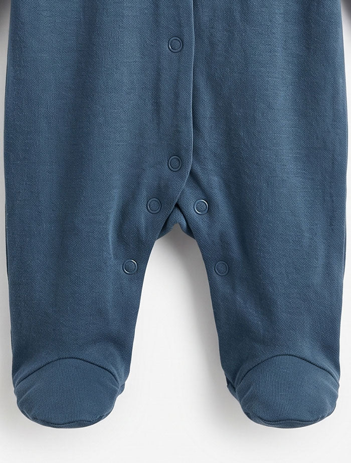Navy blue button sleepsuit