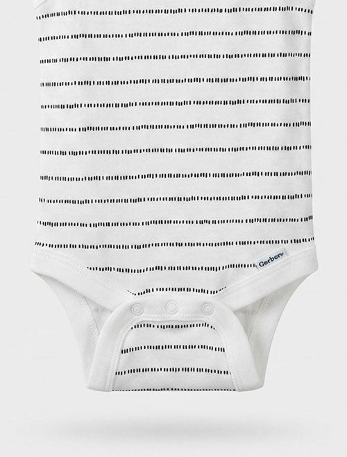 Black and white patterned onesie