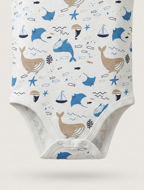 Blue ocean prints onesie