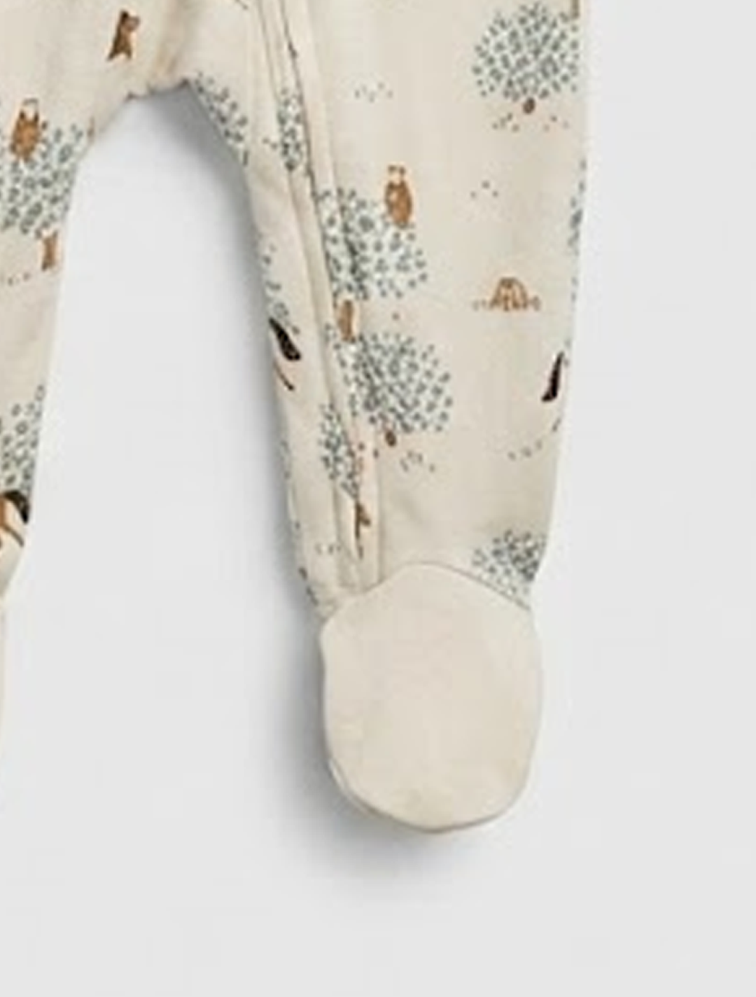 Offwhite printed zipper sleepsuit