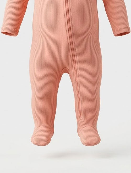 Pecach ribbed zipper sleepsuit