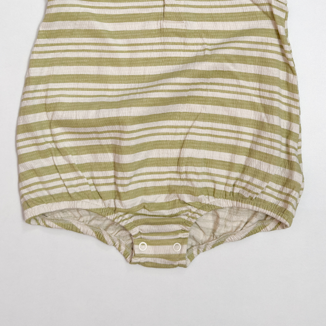 SAGE GREEN STRIPED ONESIE