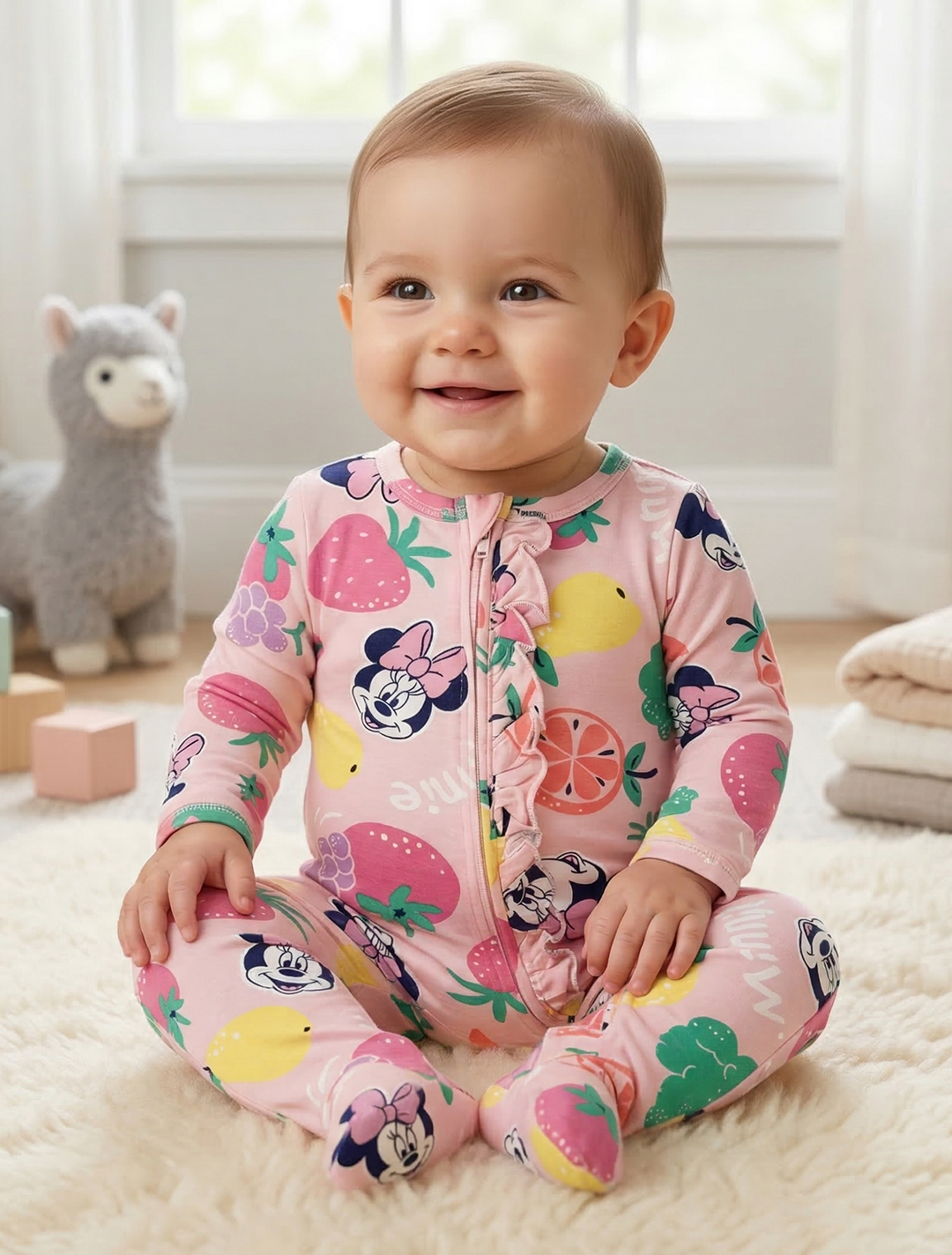 MICKEY PRINTED VISCOUS SLEEPSUIT