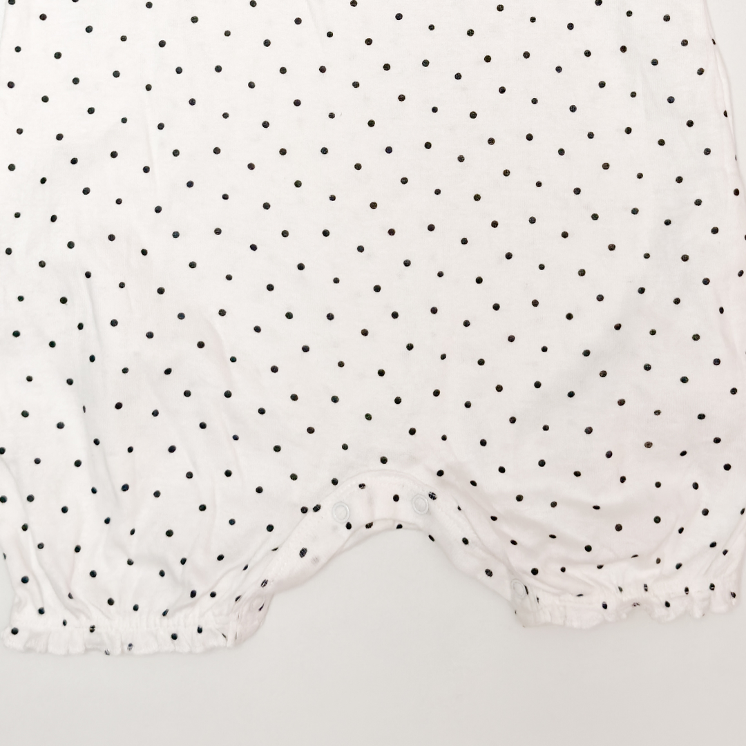 WHITE POLKA DOTTED JUMPSUIT