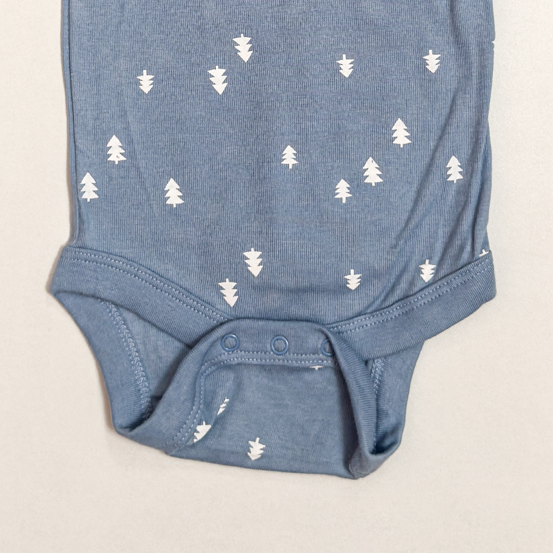 BLUE PATTERNED ONESIE