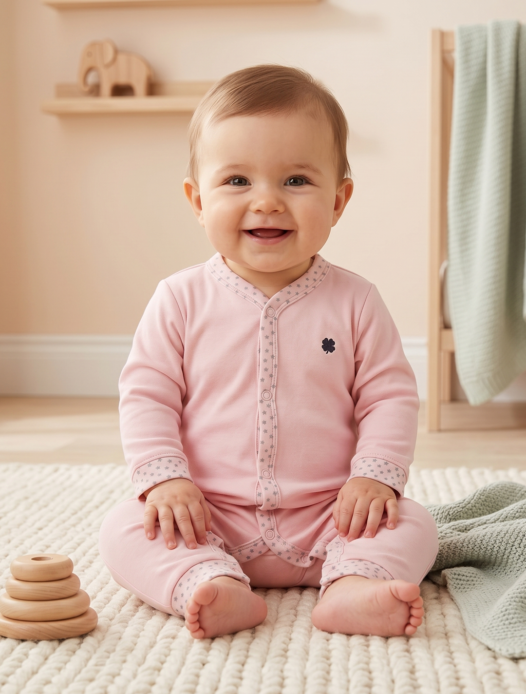 PASTEL ROSE GIRLS ROMPER