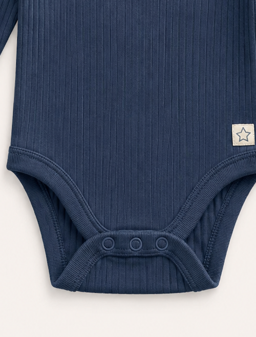 Navy blue ribbed onesie