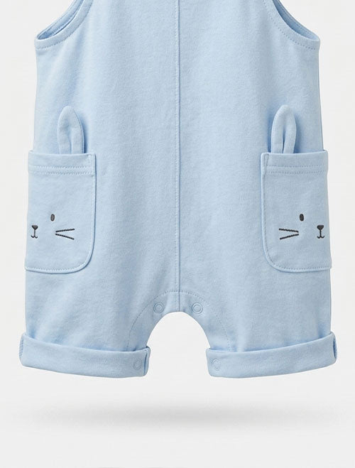 Blue bunny boys half dungaree