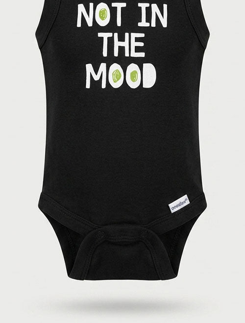 Black printed onesie