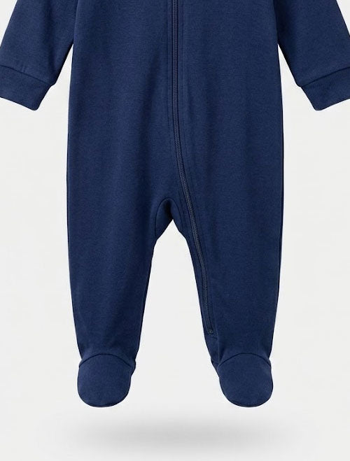 Blue zipper sleepsuit