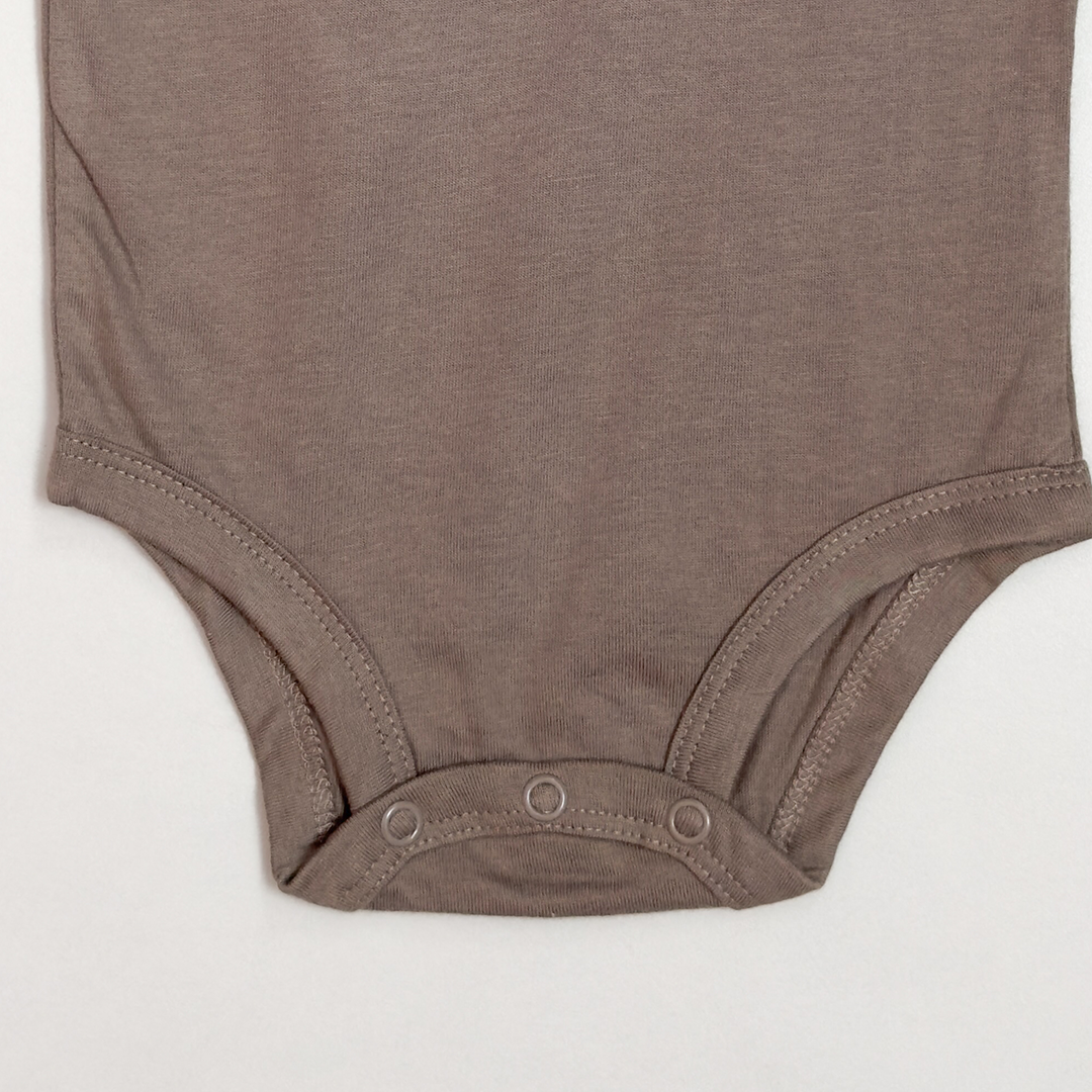 BROWN PRINTED ONESIE