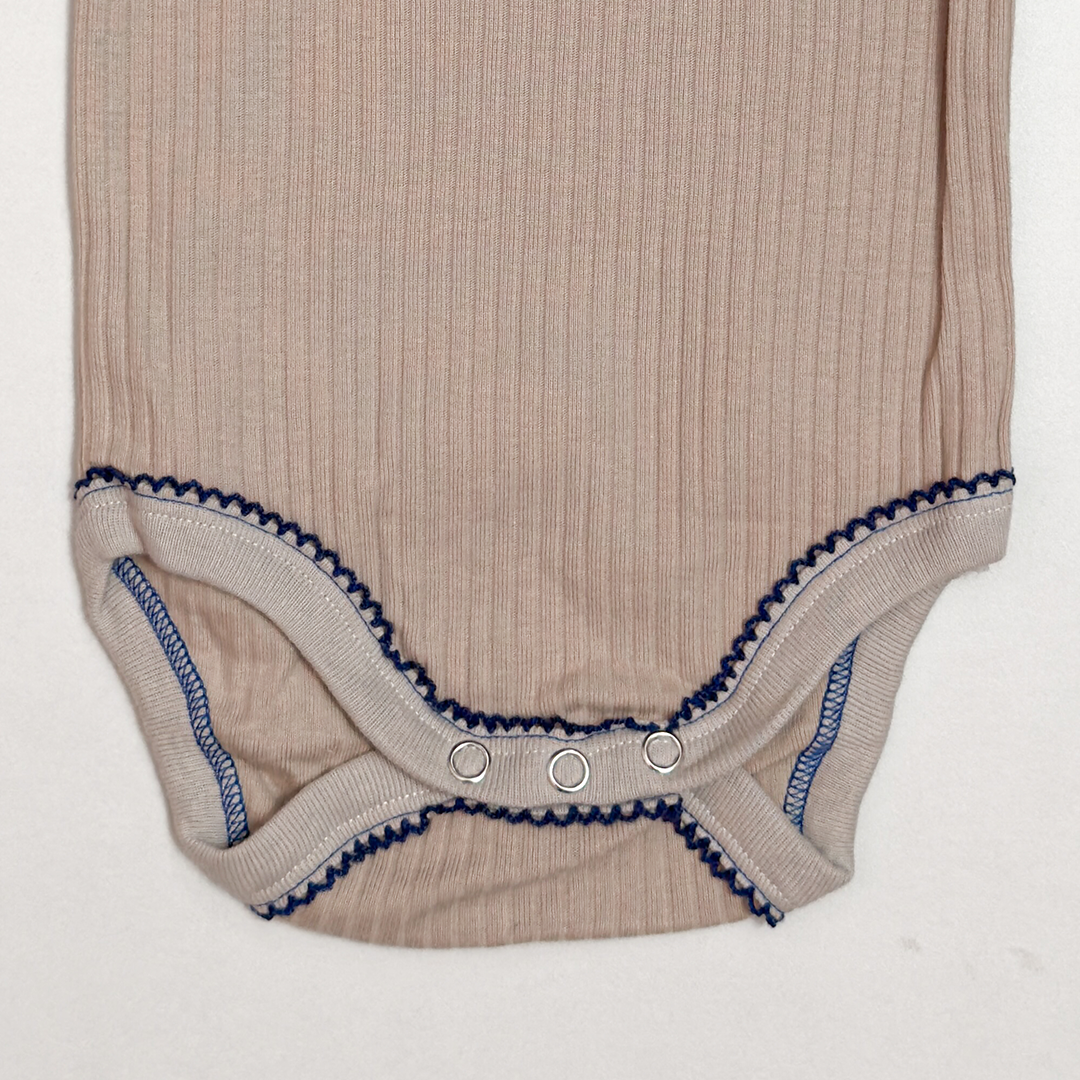 BEIGE RIBBED ONESIE