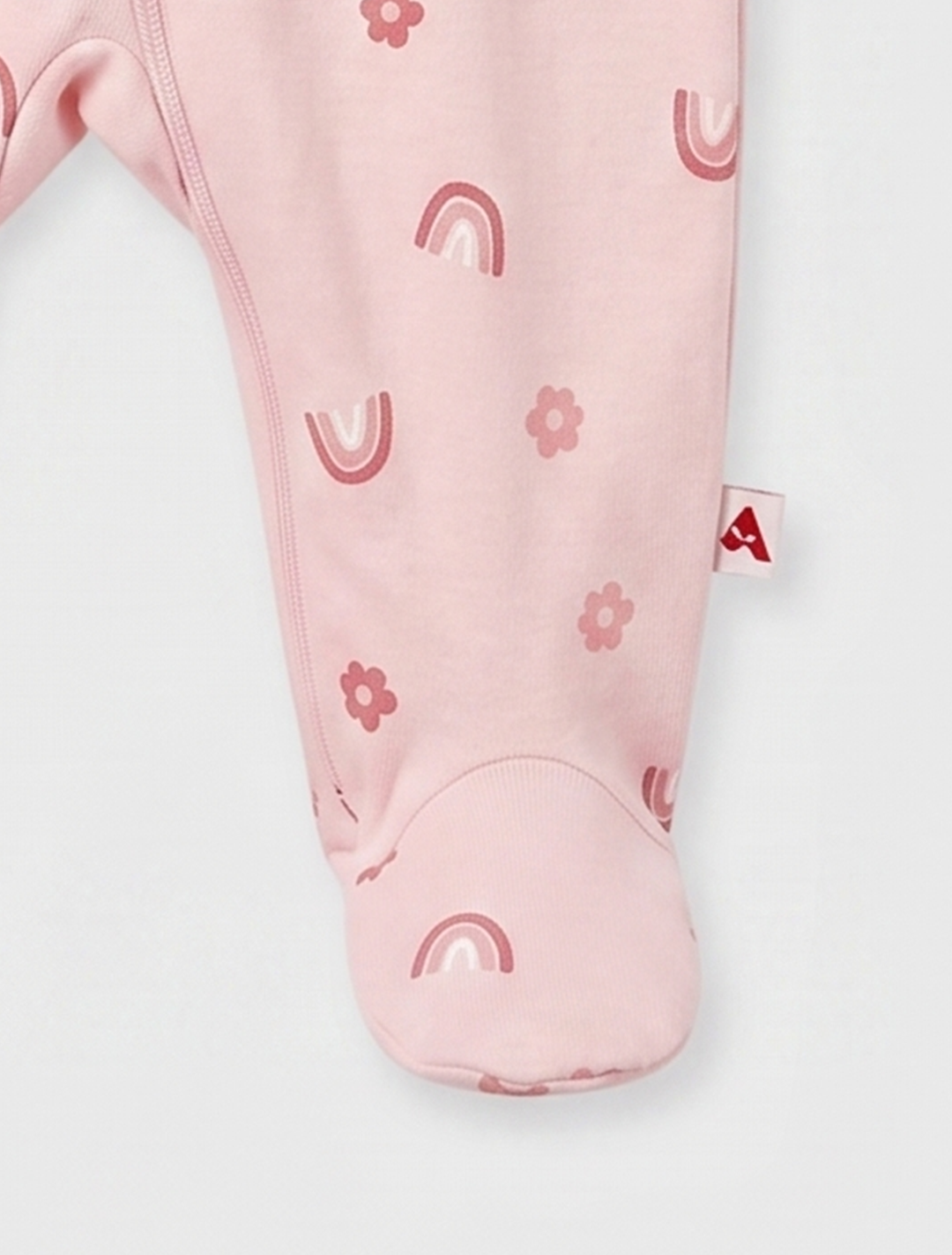 PINK RAINBOW ZIPPER SLEEPSUIT