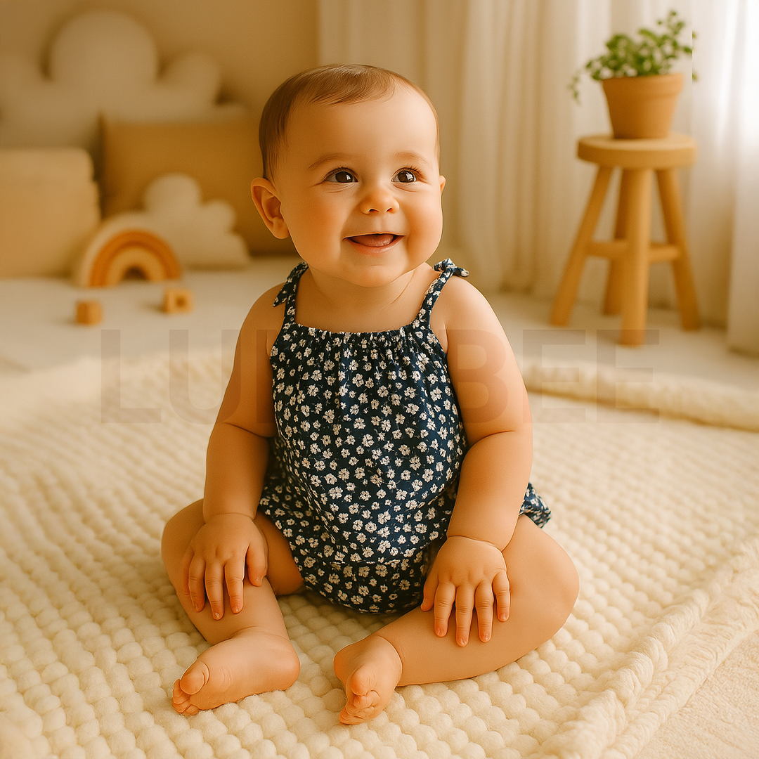 NAVY BLUE FLORAL JUMPSUIT