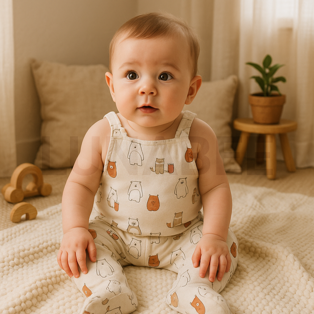 OFF WHITE ANIMAL PRINTED DUNGAREE