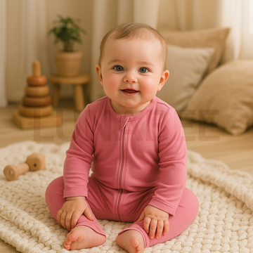 PINK RIBBED ROMPER