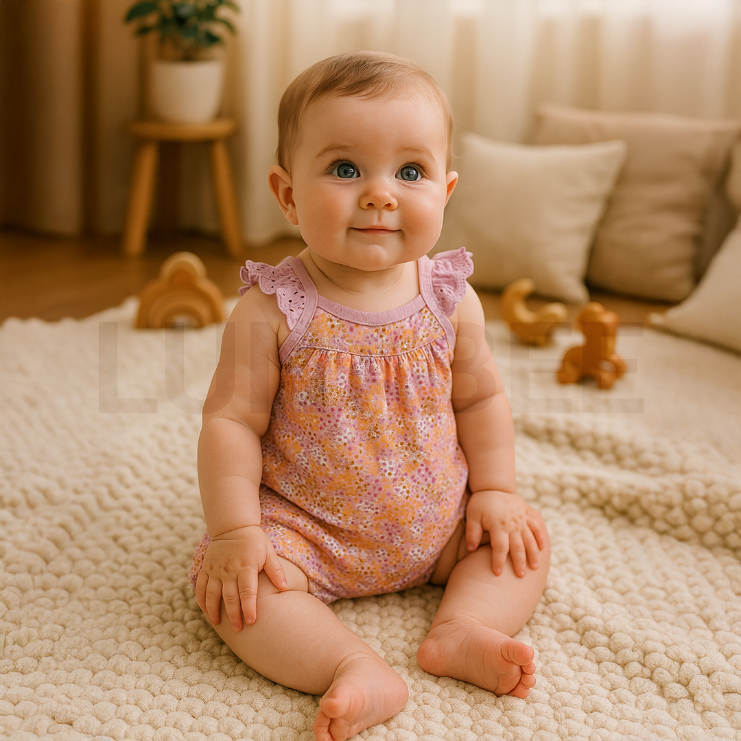 LAVENDER PATTERNED JUMPSUIT