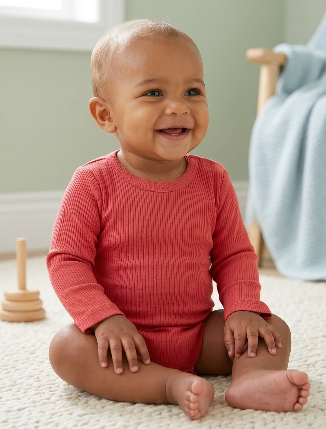 CHERRY RED KNITTED ONESIE