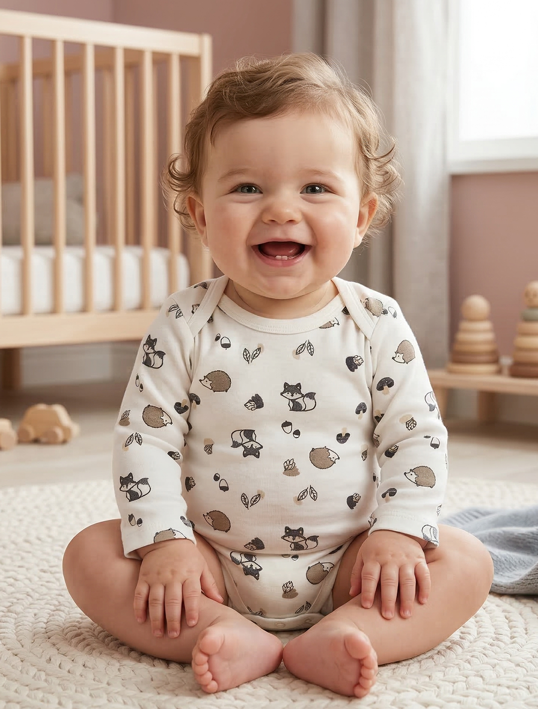 WHITE PRINTED ONESIE