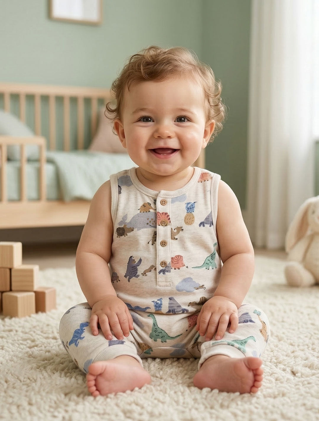ANIMAL PRINTED ROMPER