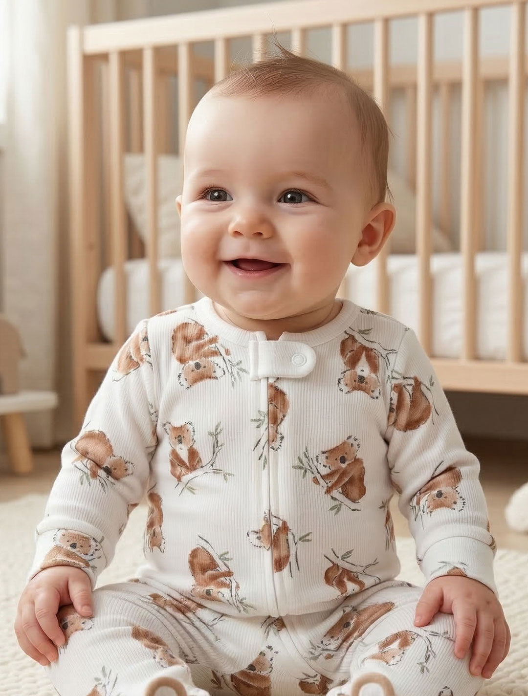 RIBBED 2 WAY ZIPPER SLEEPSUIT