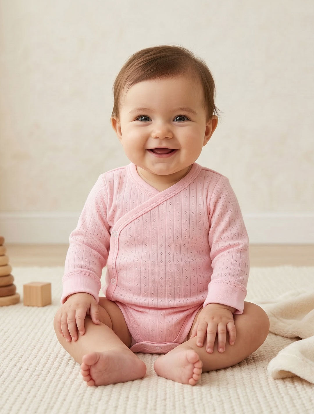 PINK POINTELLE WRAPOVER ONEISE