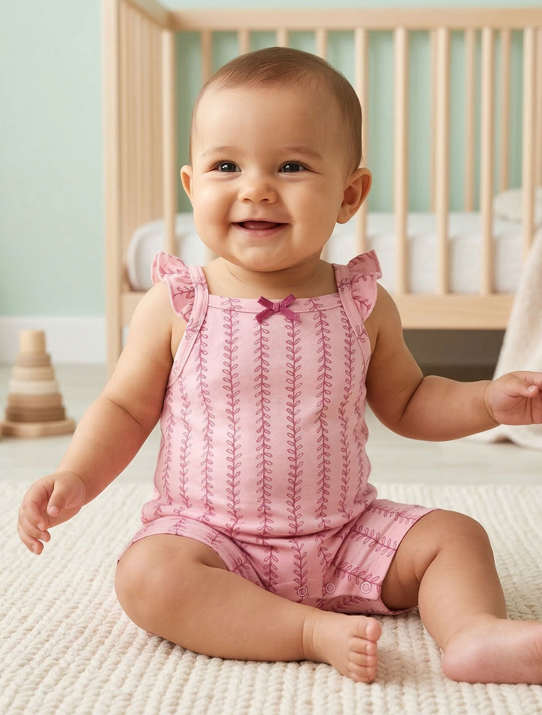 PINK PATTERNES HALF JUMPSUIT