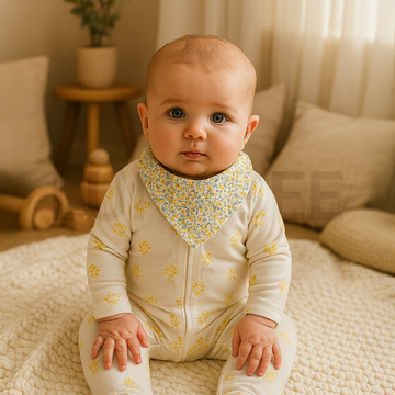 YELLOW FLORAL BIBS