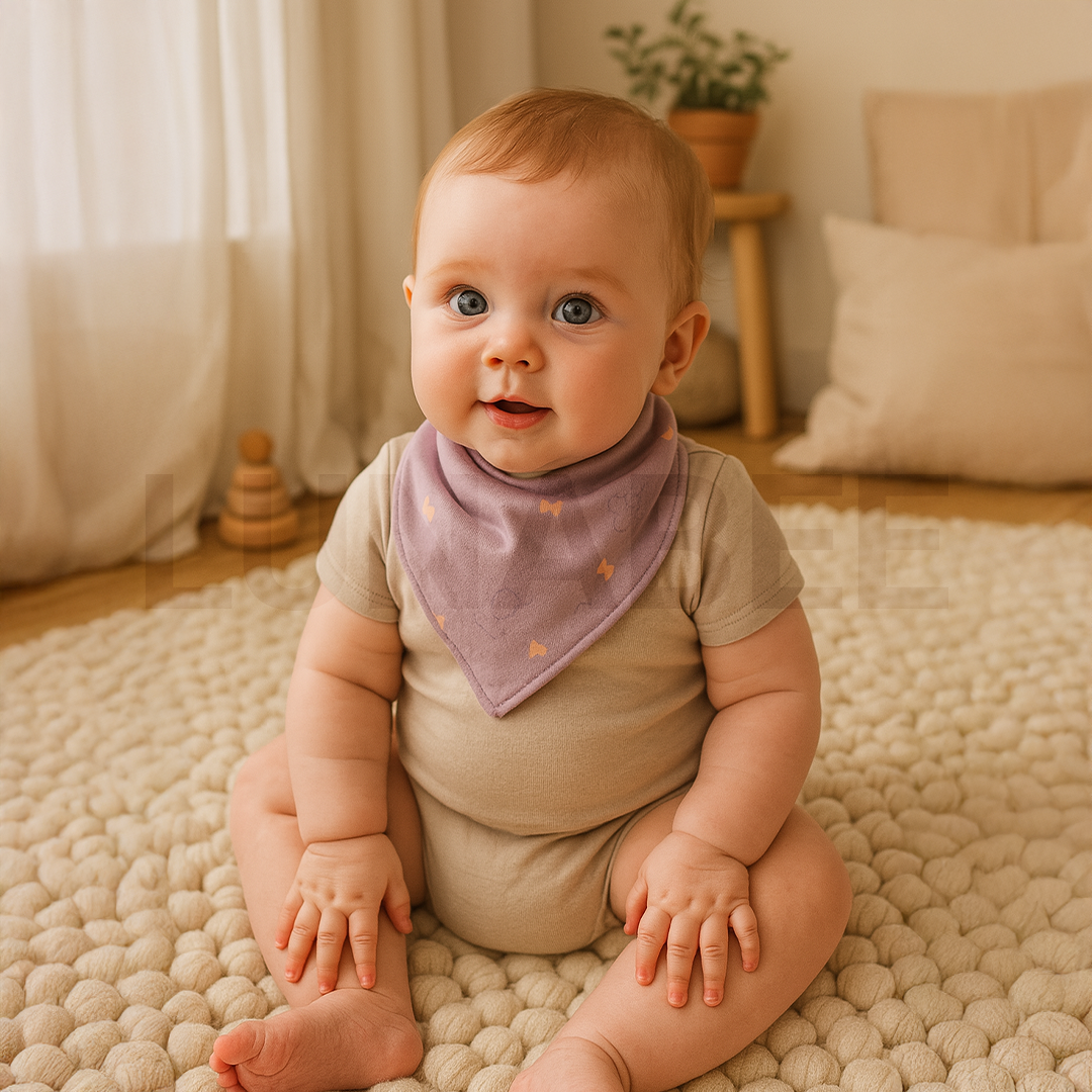 LAVENDER PATTERNED BIBS