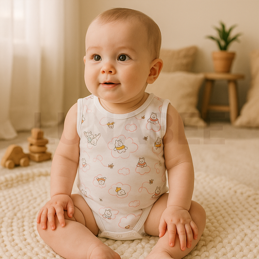 PHOO PRINTED SLEEVLESS ONESIE