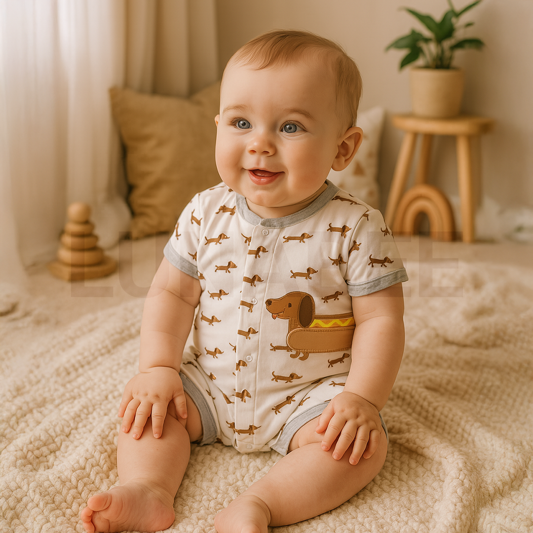 DOG PATTERNED JUMPSUIT