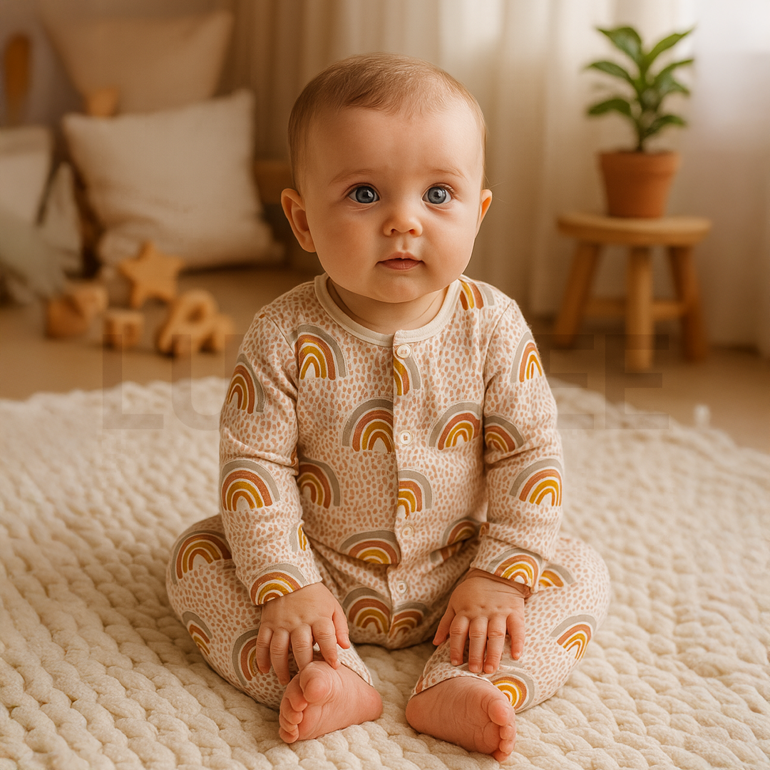 RAINBOW PATTERNED ROMPER