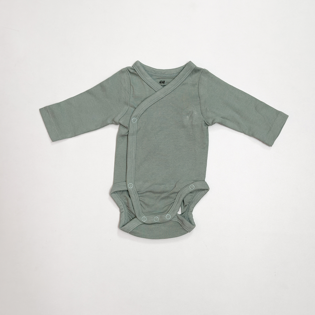 SAGE GREEN WRAPOVER ONESIE