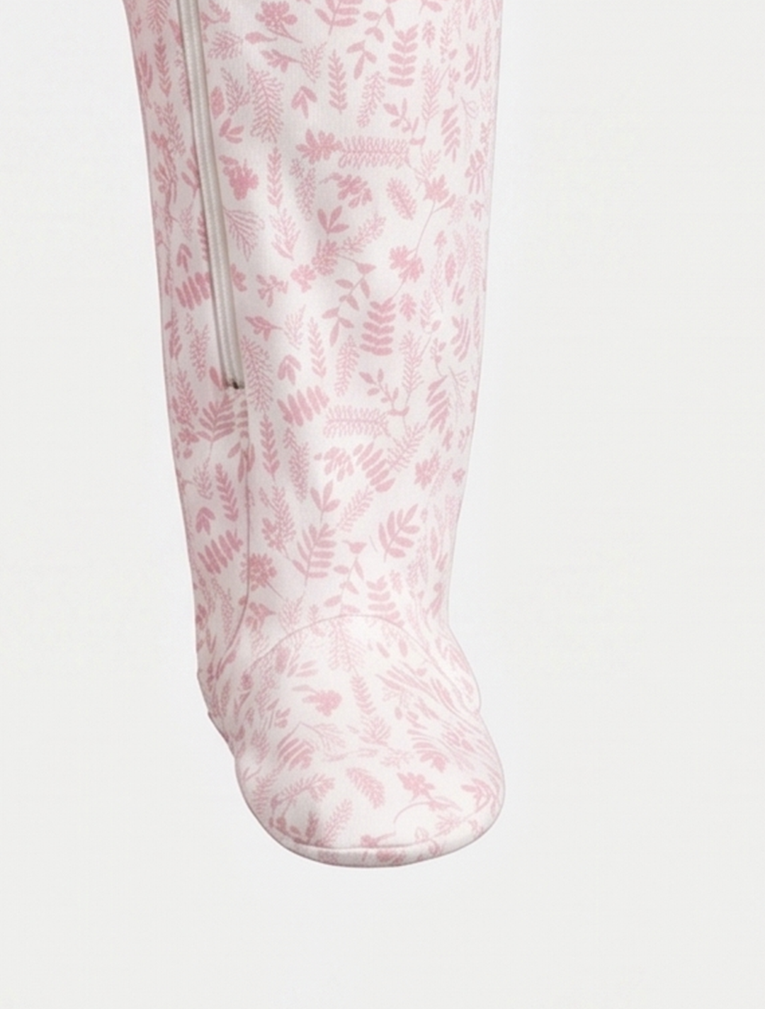 Pink floral zipper sleepsuit