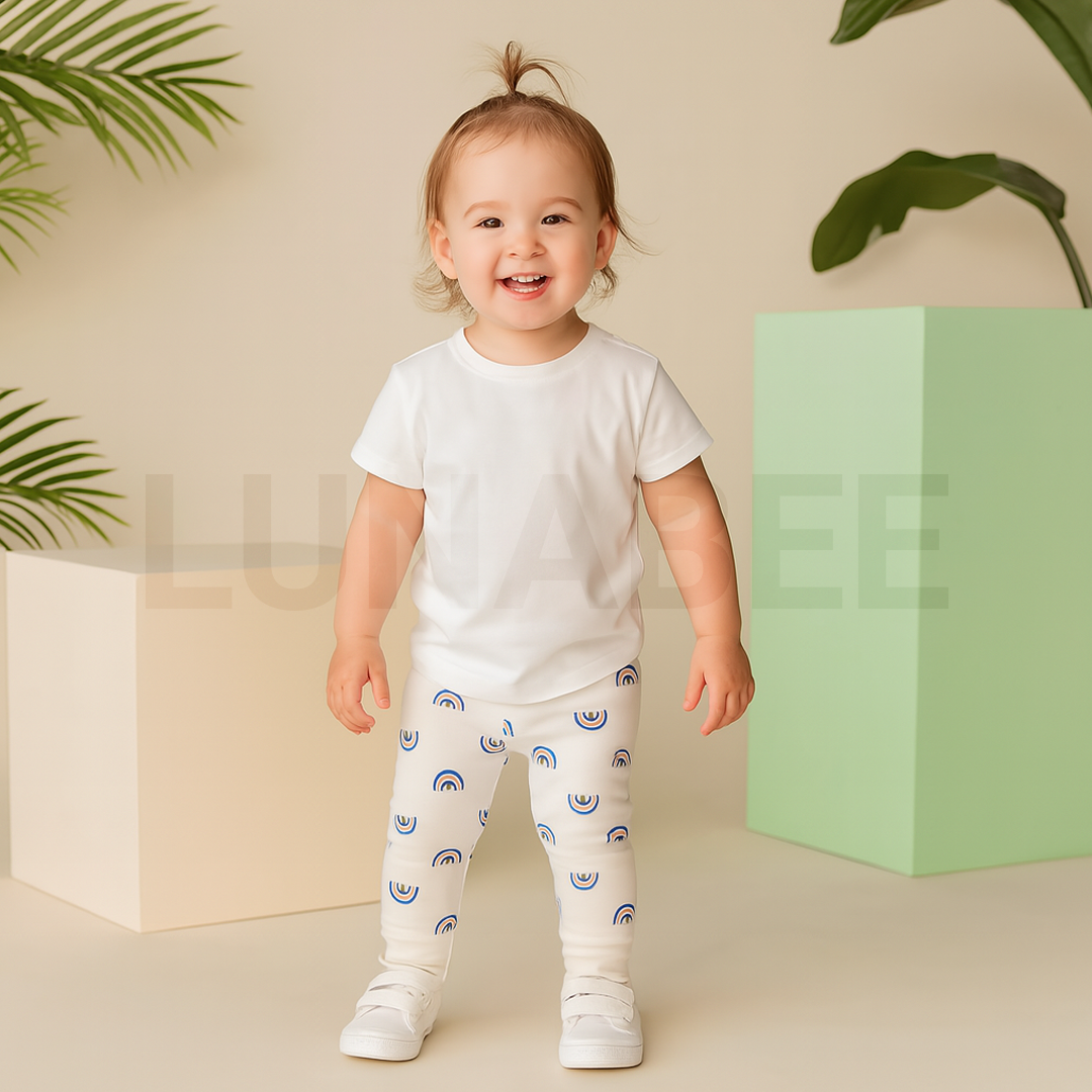 RAINBOW PATTERNED COTTON PANTS