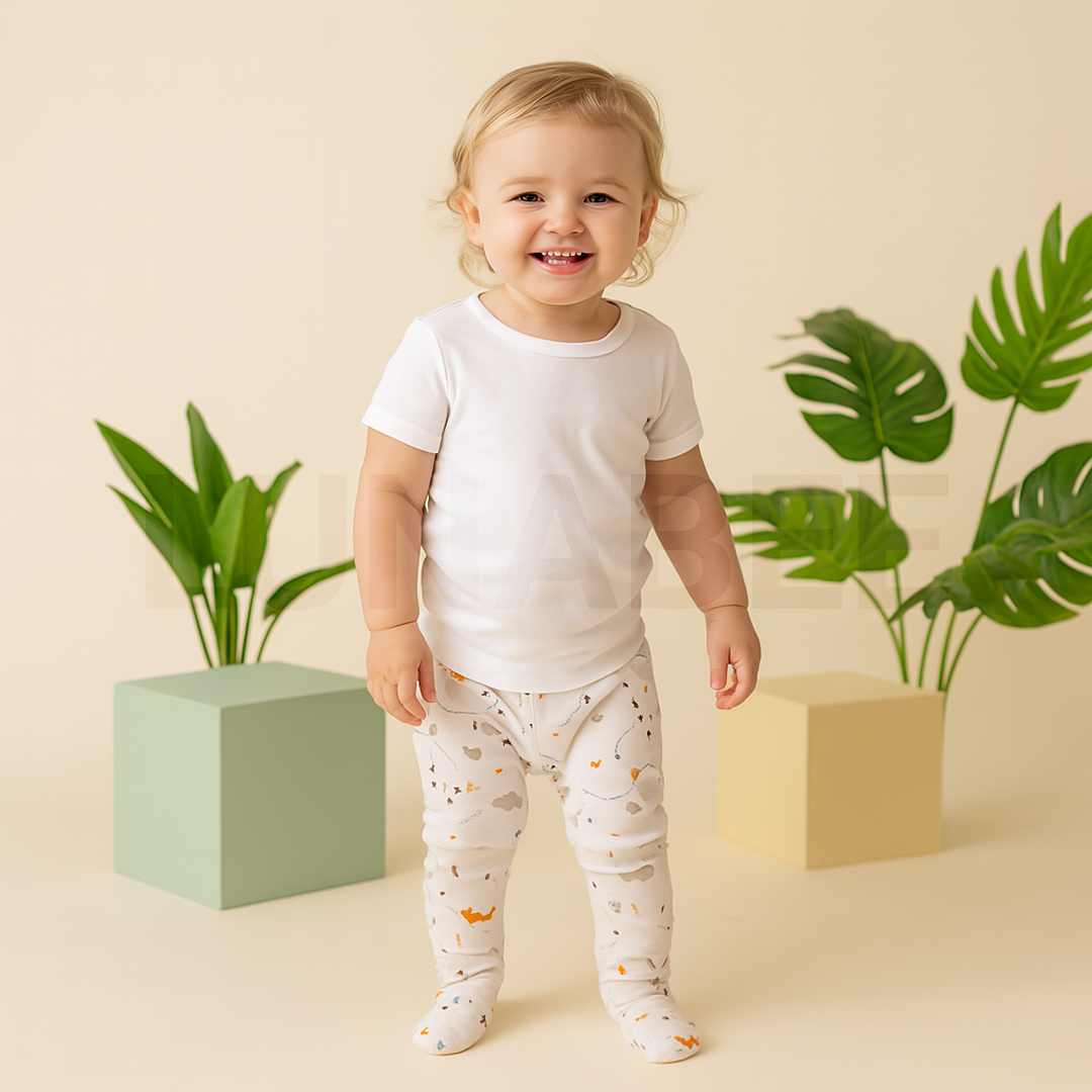 PRINTED PANTS WITH SOCKS