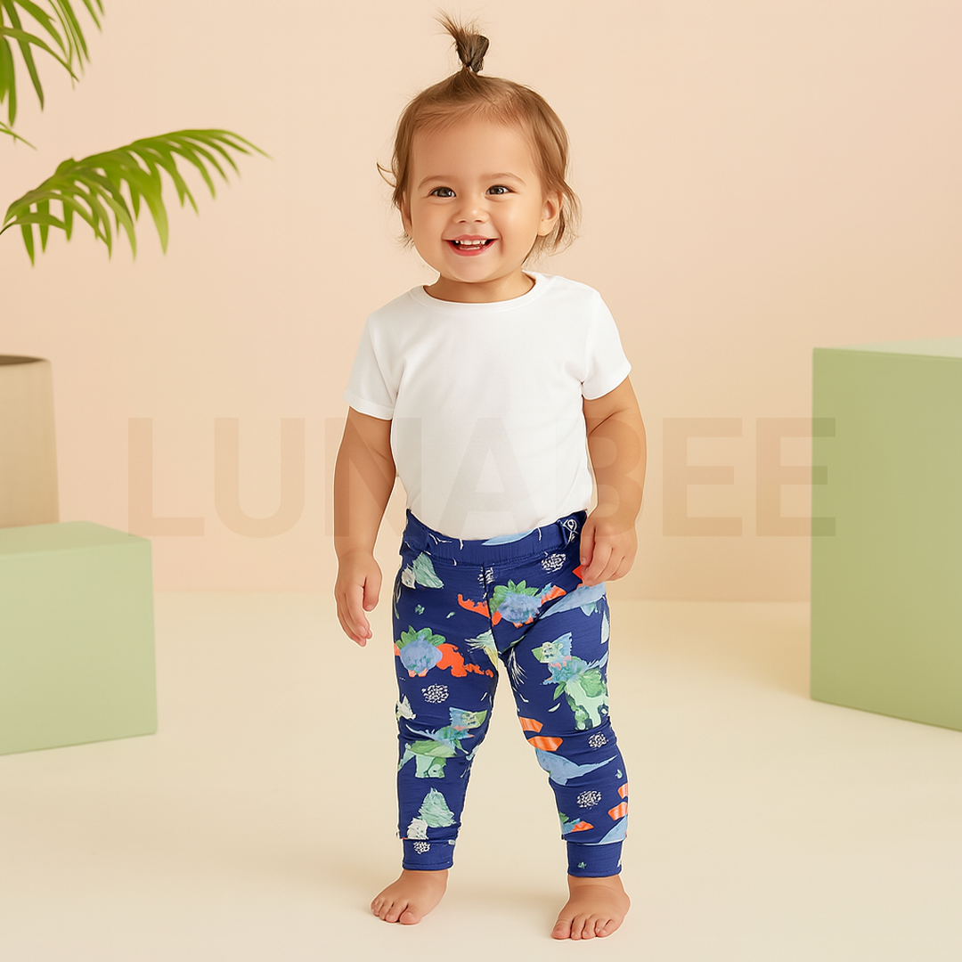 NAVY BLUE PATTERNED PANTS