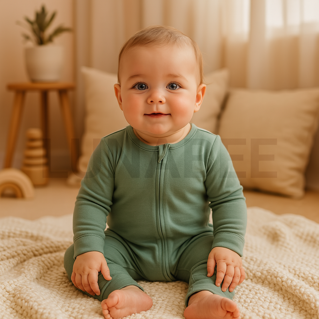 PASTEL GREEN PLAIN ROMPER