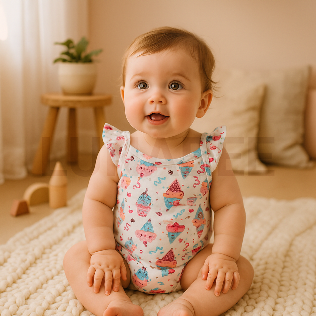 ICECREAM PRINTED ONESIE