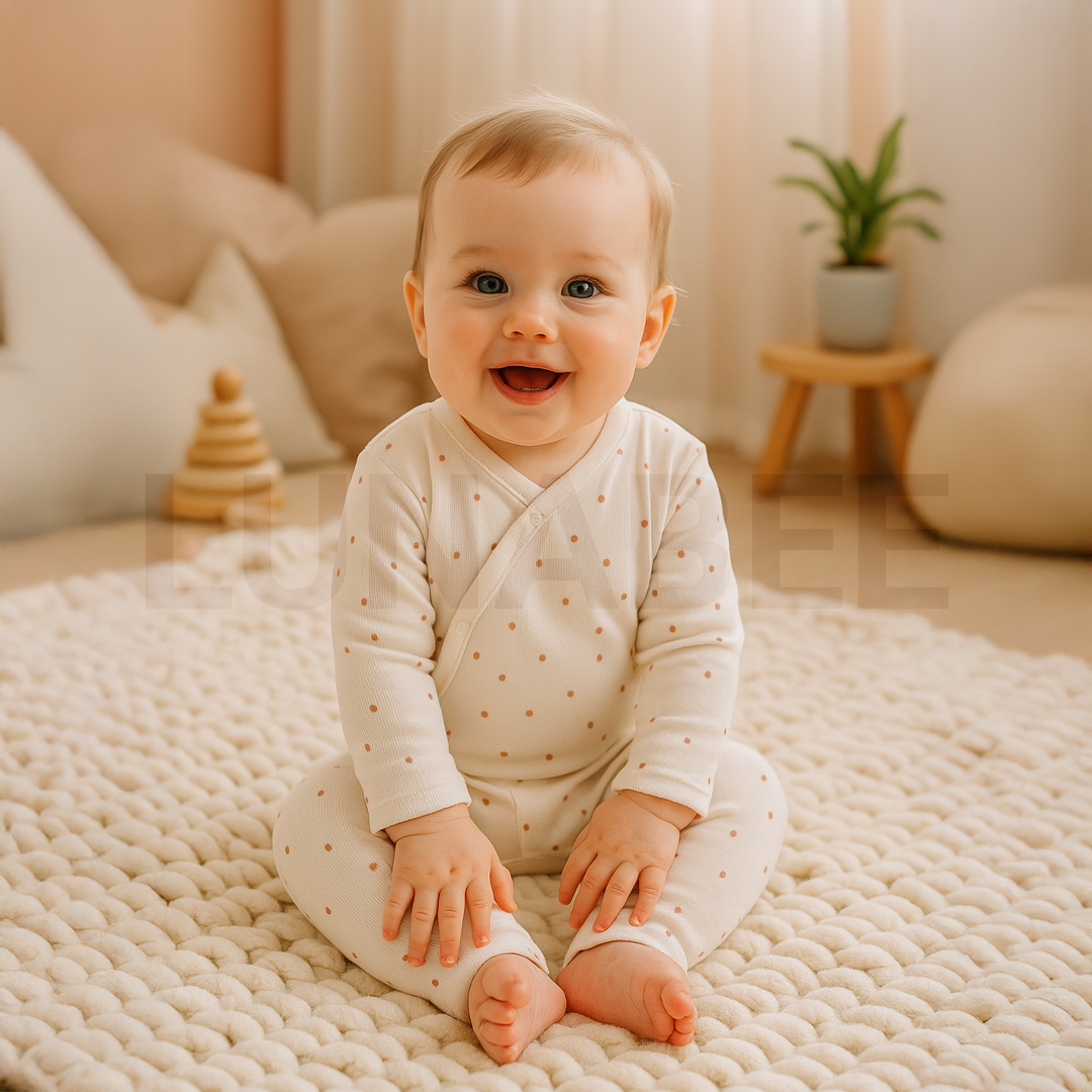 PINK DOT KNITTED ROMPER